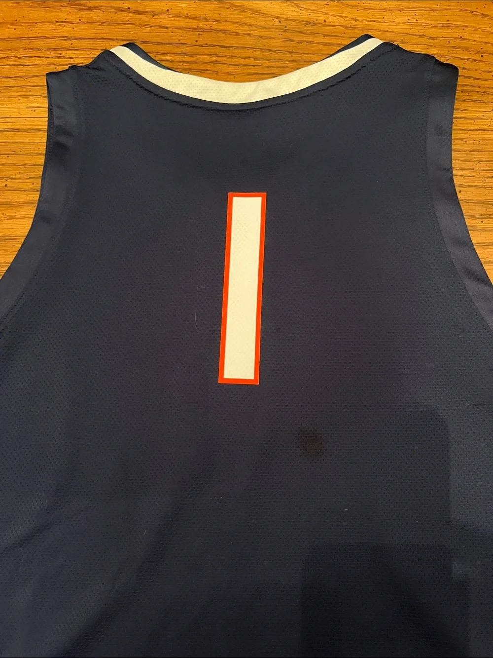 Nike Navy and White Virginia Basketball Jersey, size XL